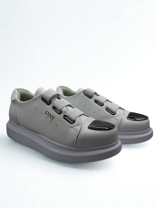 LVNT Chrome Edge White Vegan Leather Sneakers