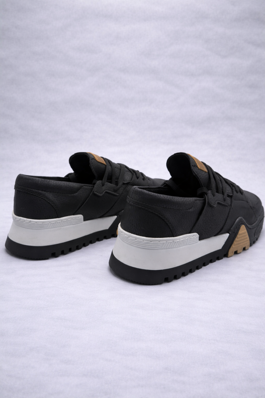 LVNT Titan Black Vegan Leather Sneakers