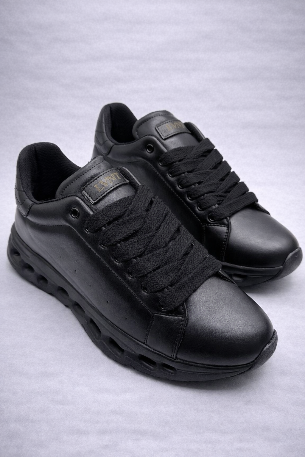 LVNT Aero Black Vegan Leather Runners