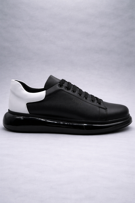LVNT Shadow Black White Vegan Leather Sneakers