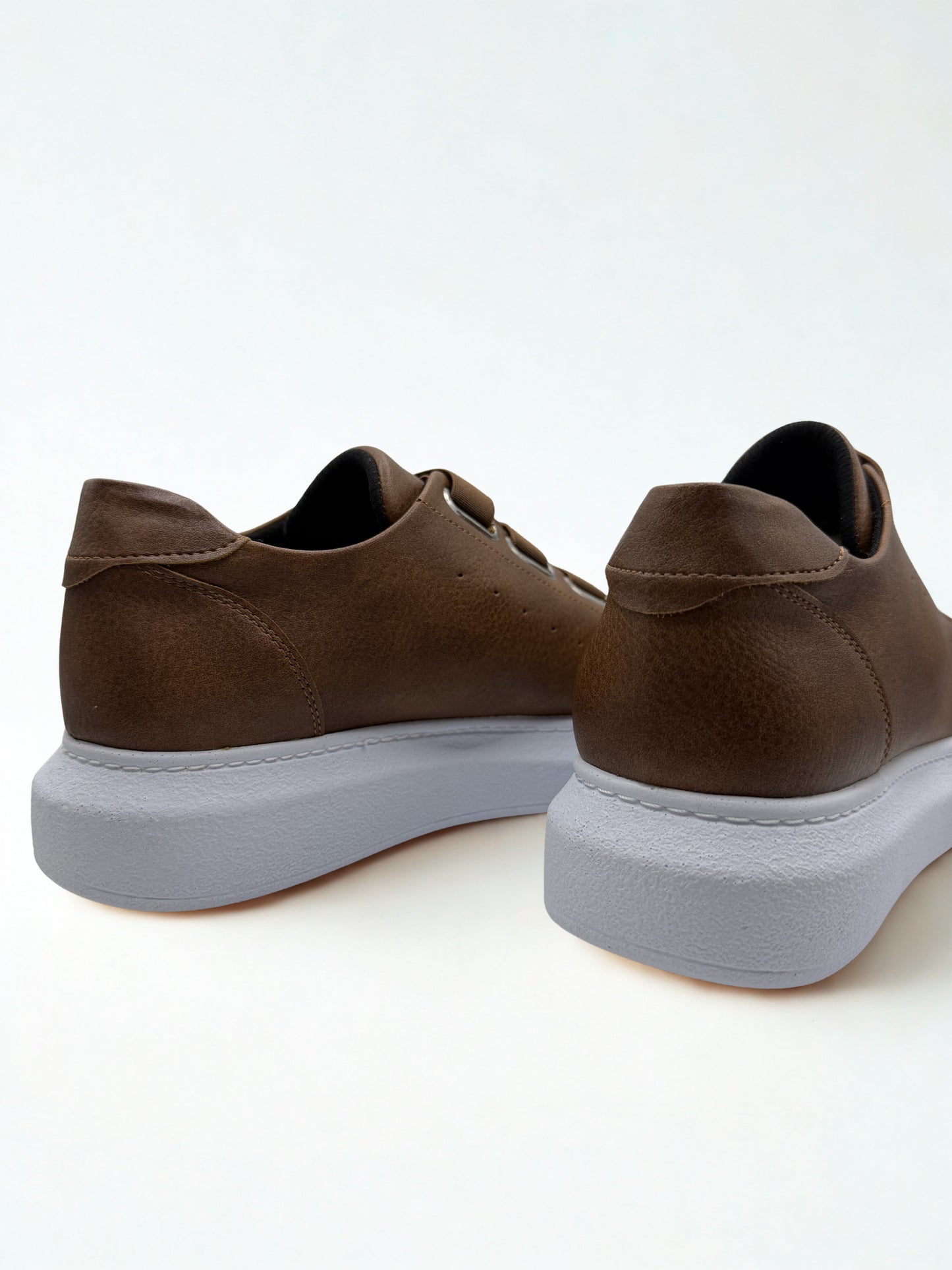 LVNT Chrome Edge Brown Vegan Leather Sneakers
