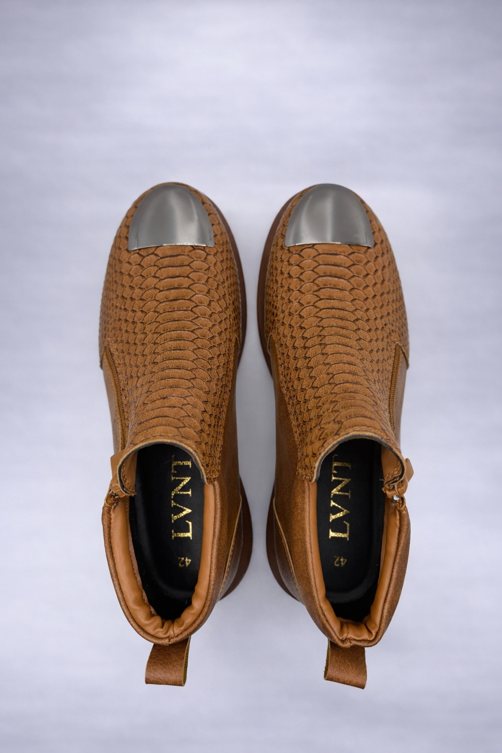 LVNT Python Amber Vegan Leather Boots