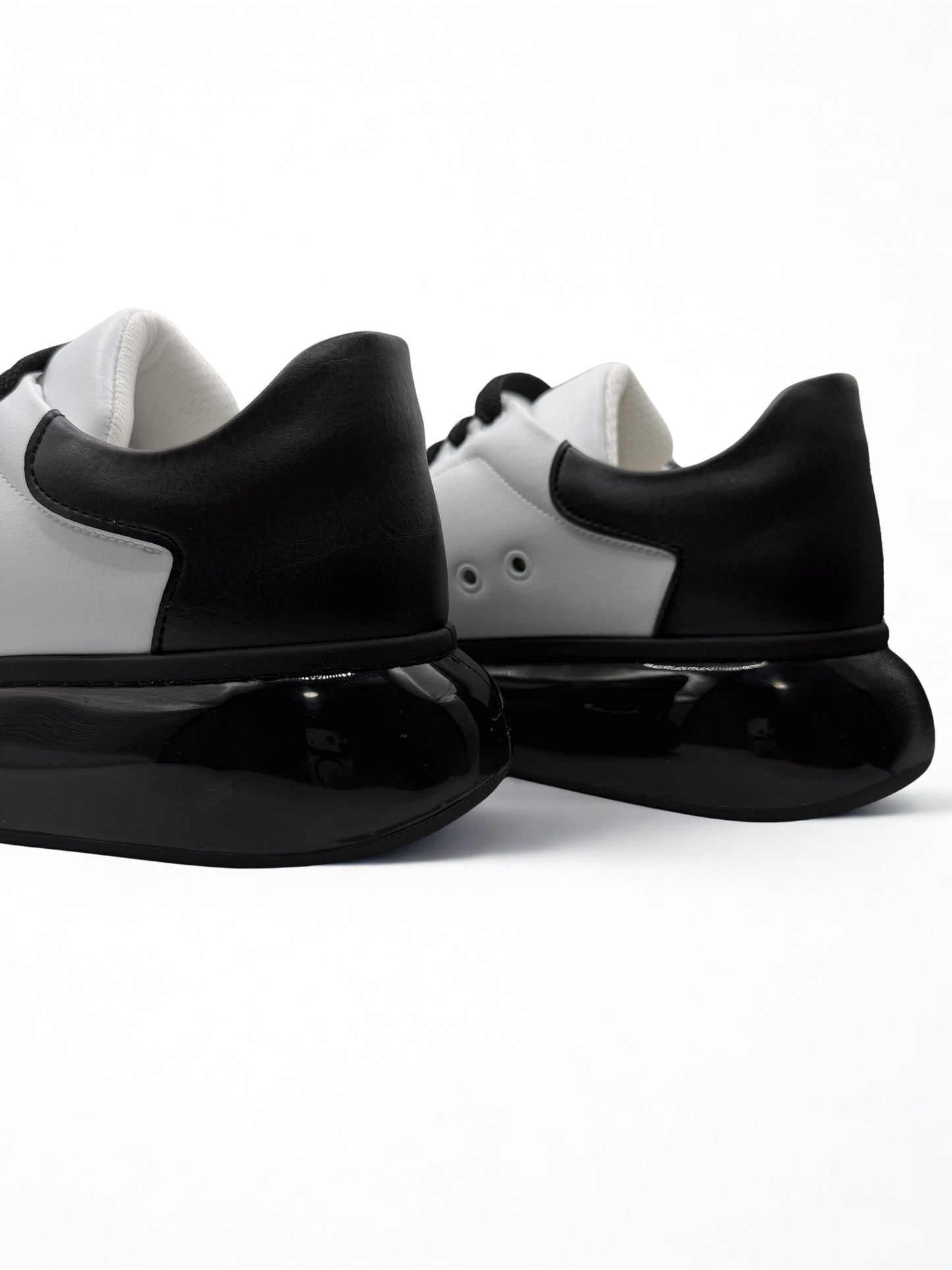 LVNT Shadow White Black Vegan Leather Sneakers
