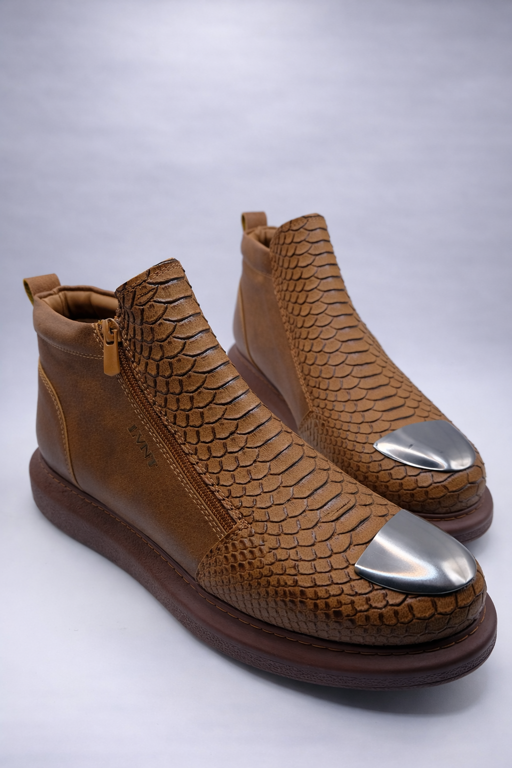 LVNT Python Amber Vegan Leather Boots