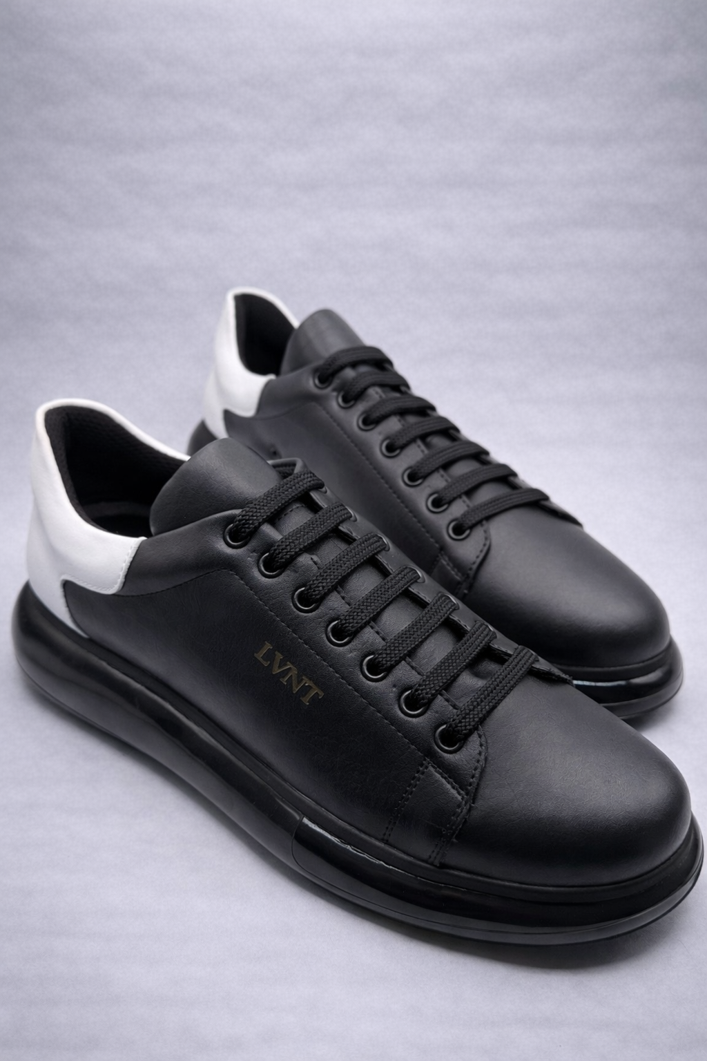 LVNT Shadow Black White Vegan Leather Sneakers