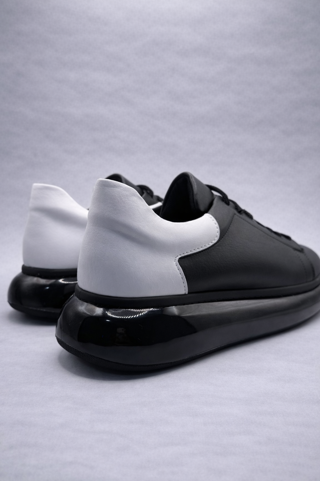 LVNT Shadow Black White Vegan Leather Sneakers