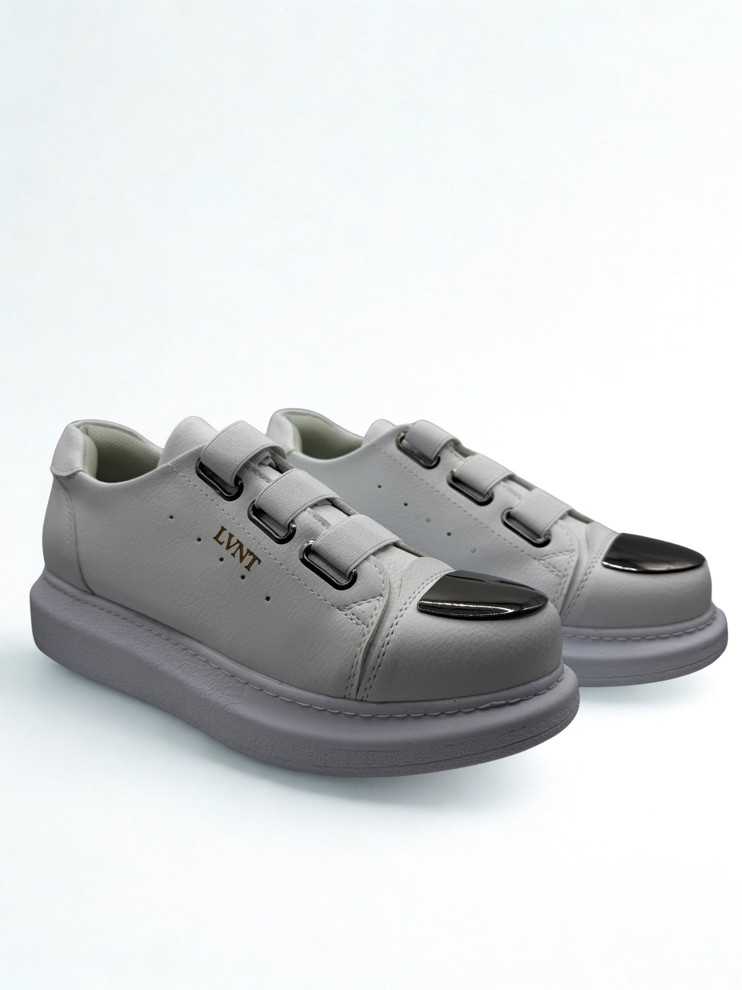 LVNT Chrome Edge White Vegan Leather Sneakers