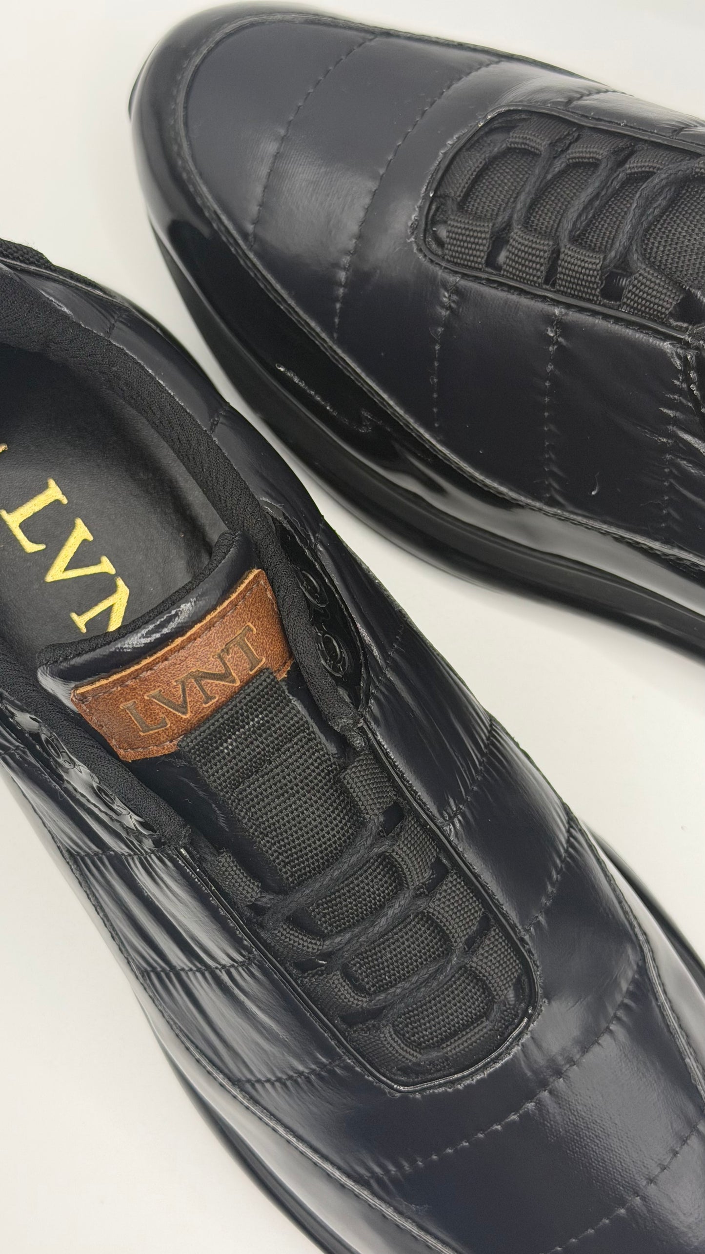 LVNT Stealth Black Vegan Leather Runners