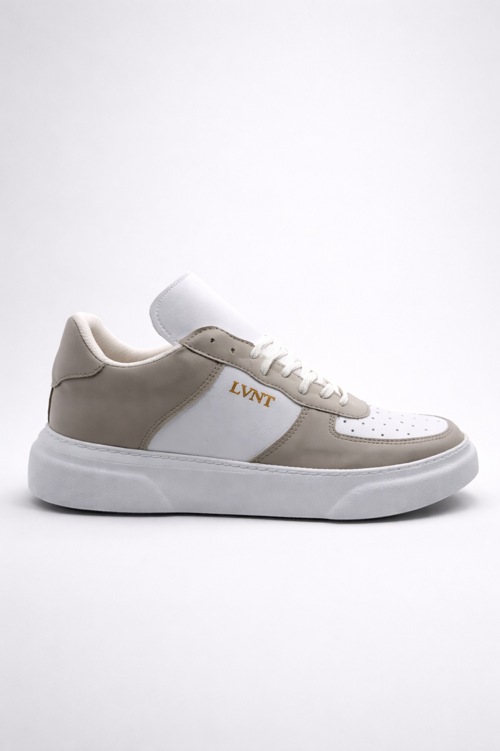 LVNT Horizon Grey White Vegan Leather Sneakers