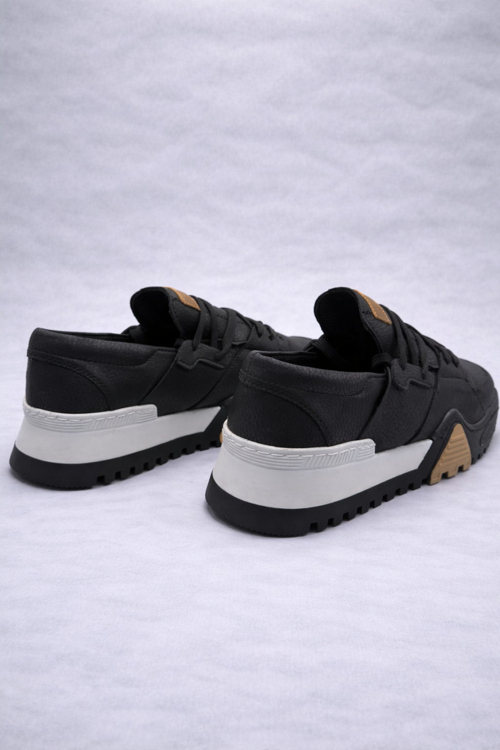 LVNT Titan Black Vegan Leather Sneakers