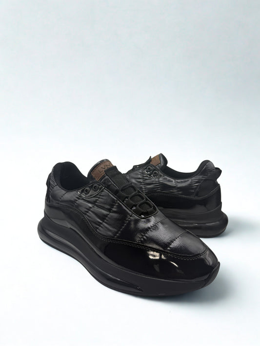 LVNT Stealth Black Vegan Leather Runners