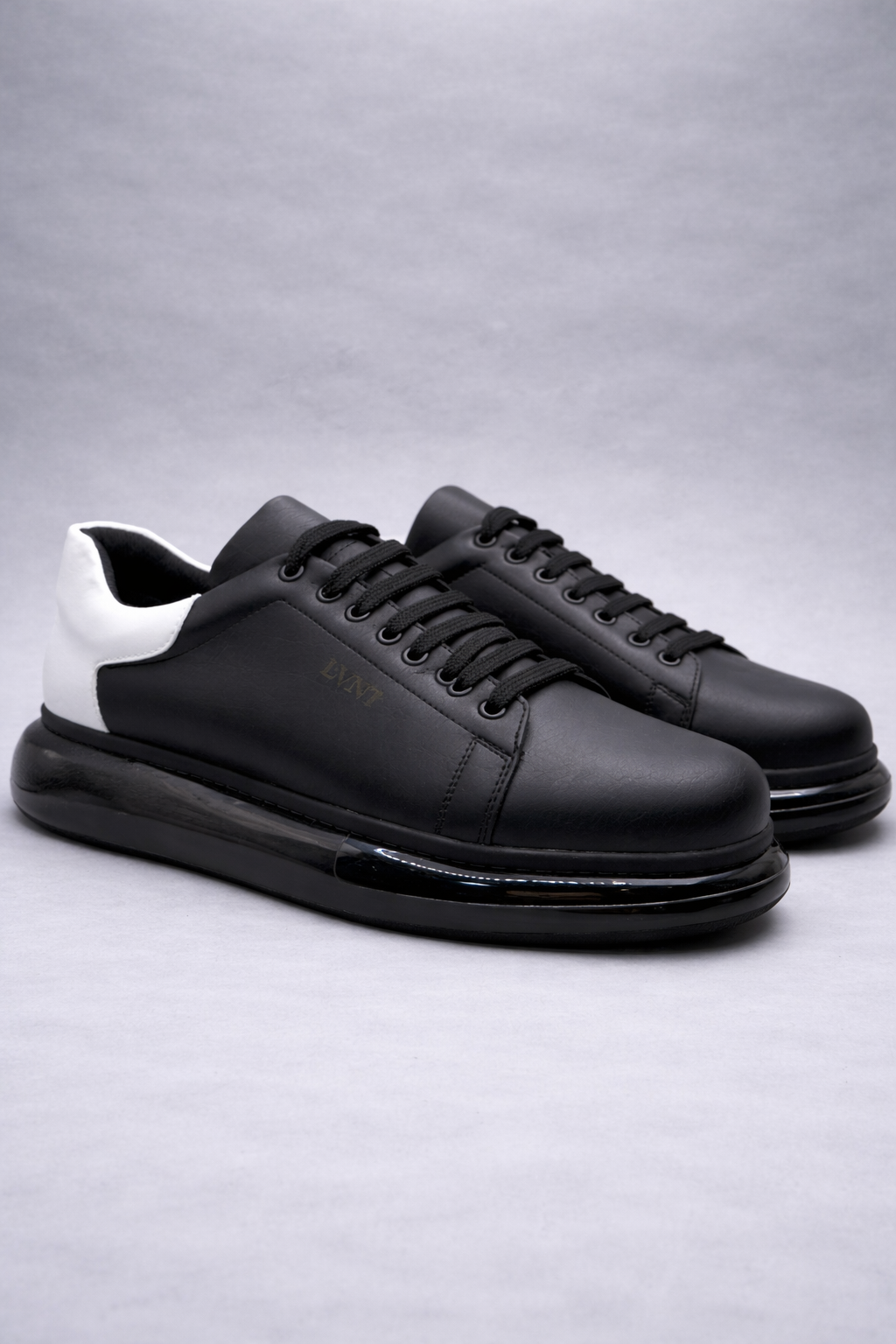 LVNT Shadow Black White Vegan Leather Sneakers