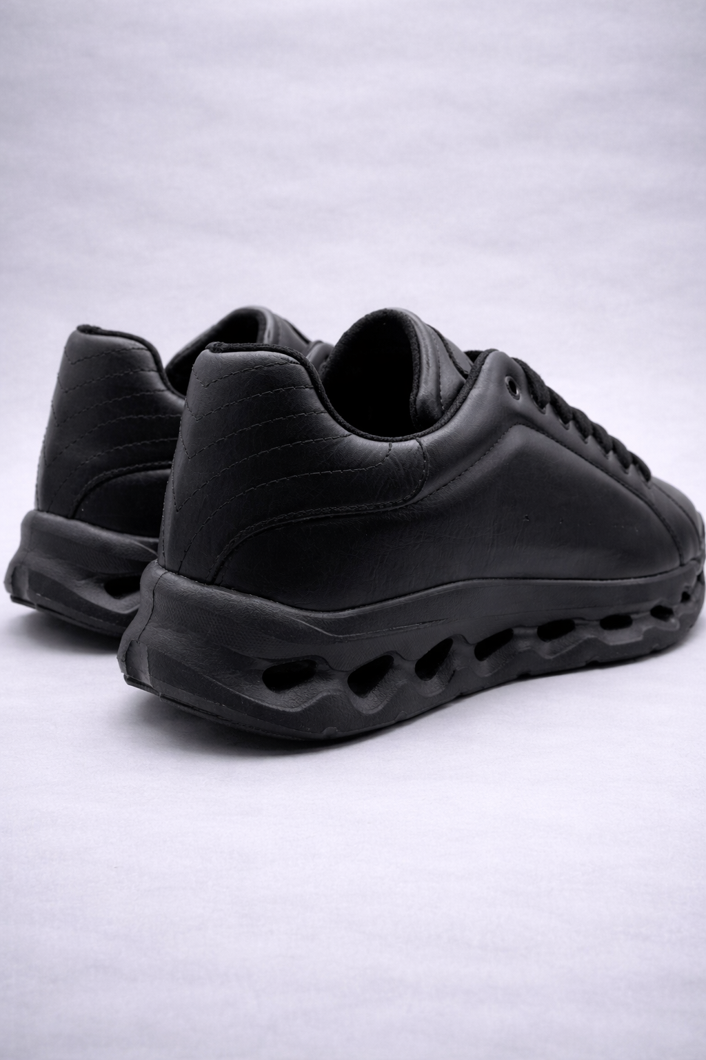LVNT Aero Black Vegan Leather Runners