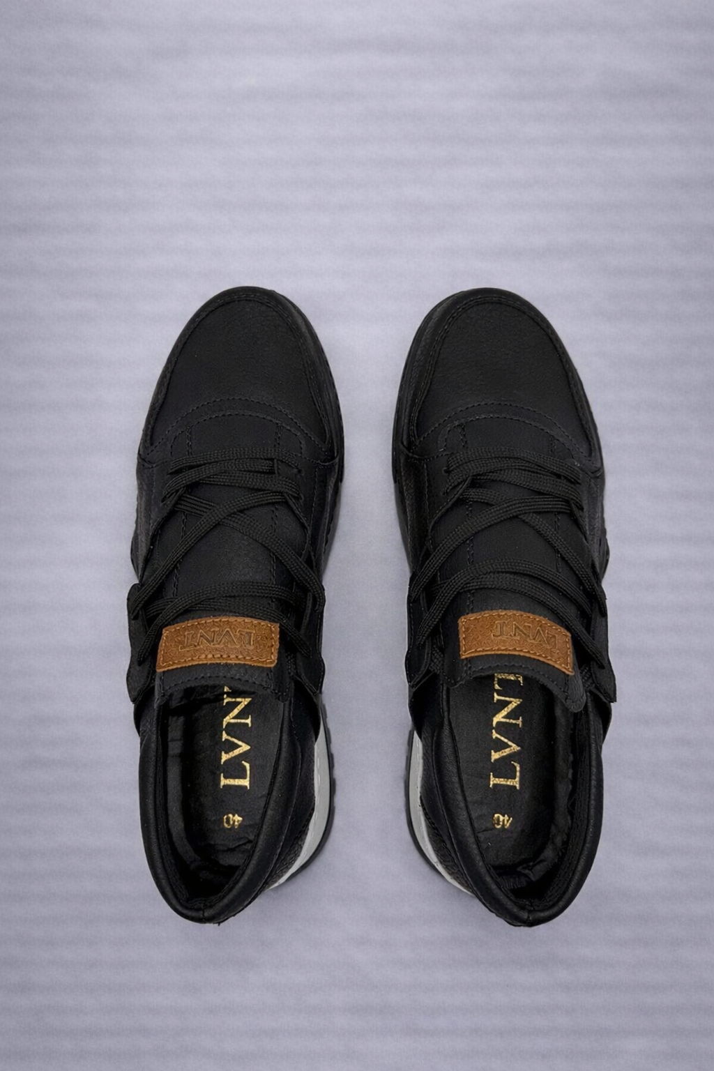 LVNT Titan Black Vegan Leather Sneakers