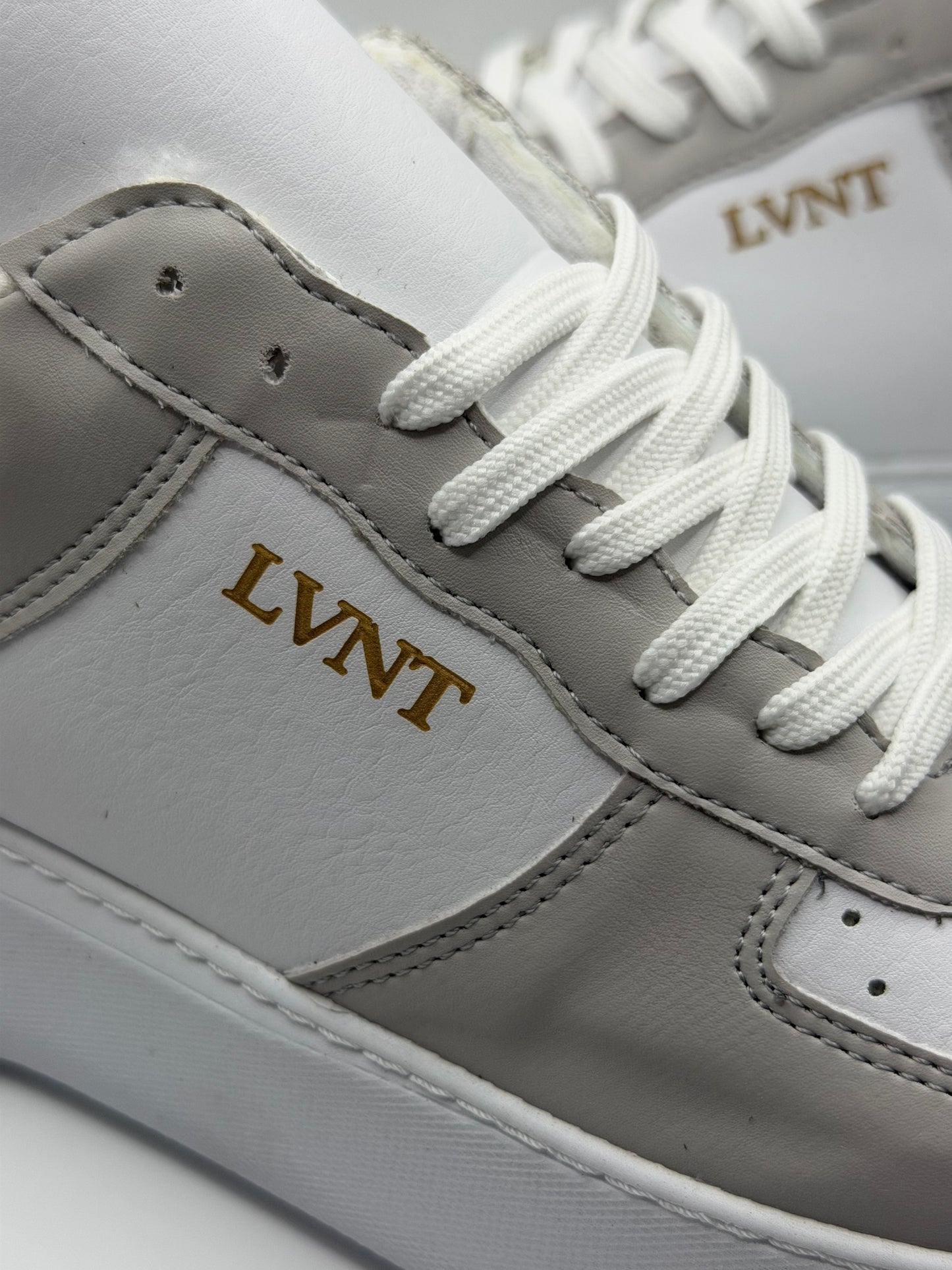 LVNT Horizon Grey White Vegan Leather Sneakers