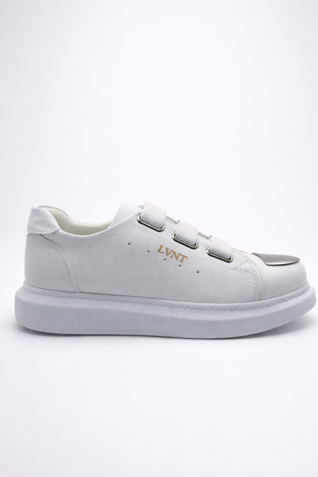 LVNT Chrome Edge White Vegan Leather Sneakers