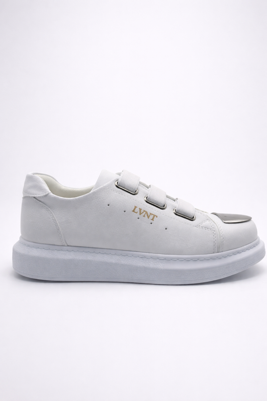 LVNT Chrome Edge White Vegan Leather Sneakers