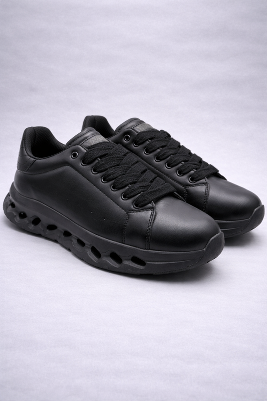 LVNT Aero Black Vegan Leather Runners