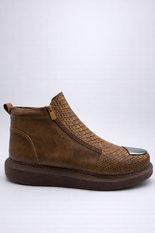 LVNT Python Amber Vegan Leather Boots